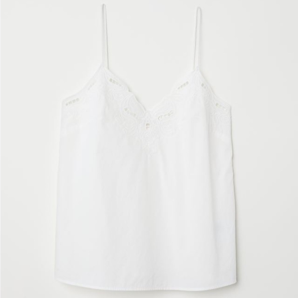 Embroidered cami top